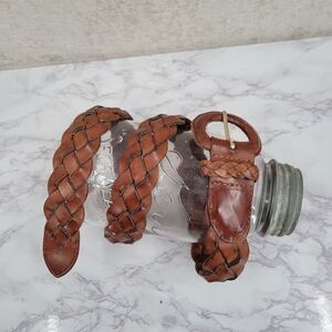 Lady Canterbury Braided / Woven Leather Boho Belt Women's Size Large